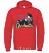 Men`s hoodie Finally i'm graduate bright-red фото