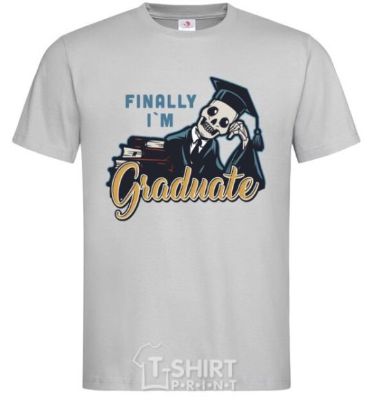 Men's T-Shirt Finally i'm graduate grey фото