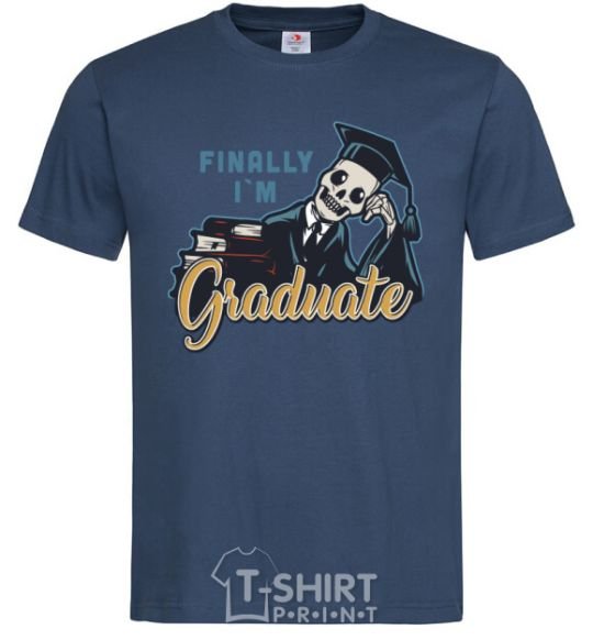 Men's T-Shirt Finally i'm graduate navy-blue фото