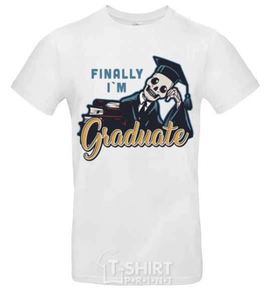 Men's T-Shirt Finally i'm graduate White фото