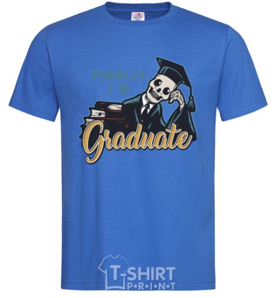 Men's T-Shirt Finally i'm graduate royal-blue фото