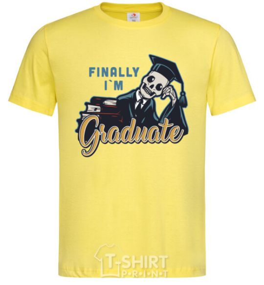 Men's T-Shirt Finally i'm graduate cornsilk фото