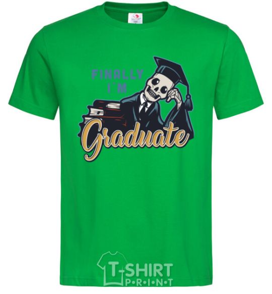 Men's T-Shirt Finally i'm graduate kelly-green фото