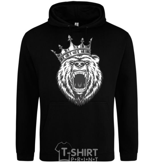 Men`s hoodie Bear in crown black фото