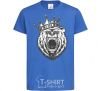 Kids T-shirt Bear in crown royal-blue фото