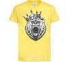 Kids T-shirt Bear in crown cornsilk фото