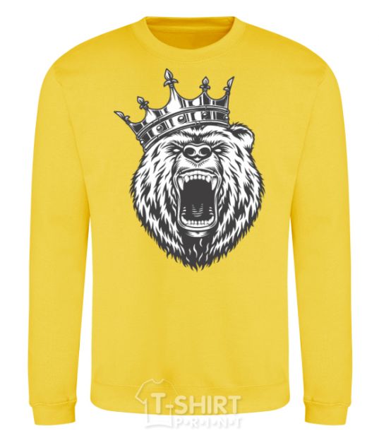 Sweatshirt Bear in crown yellow фото