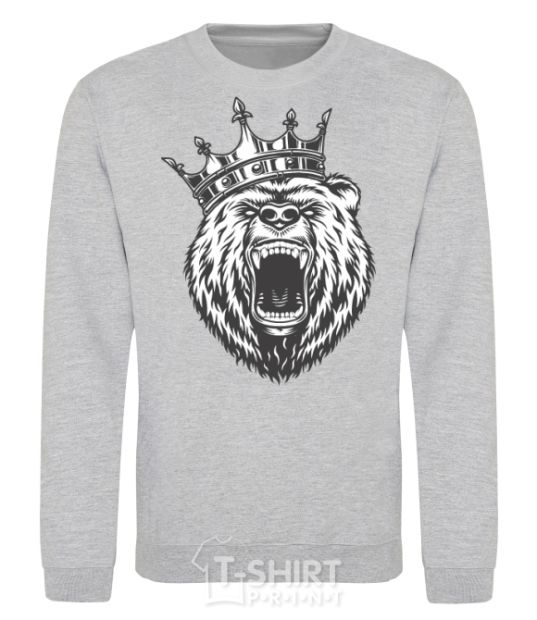 Sweatshirt Bear in crown sport-grey фото