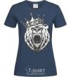 Женская футболка Bear in crown Темно-синий фото