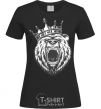 Женская футболка Bear in crown Черный фото