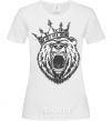Women's T-shirt Bear in crown White фото