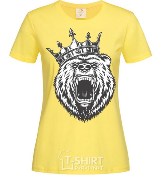 Women's T-shirt Bear in crown cornsilk фото