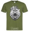 Men's T-Shirt Bear in crown millennial-khaki фото