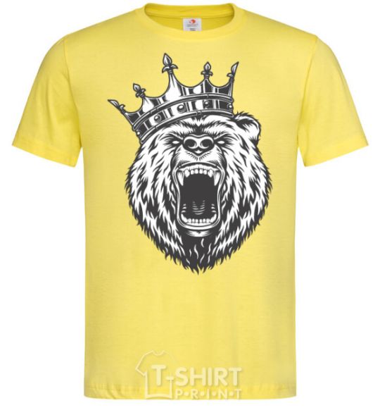 Men's T-Shirt Bear in crown cornsilk фото