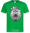 Men's T-Shirt Bear in crown kelly-green фото