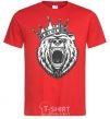 Men's T-Shirt Bear in crown red фото