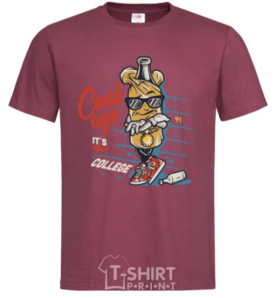 Men's T-Shirt Cool age it's about college burgundy фото