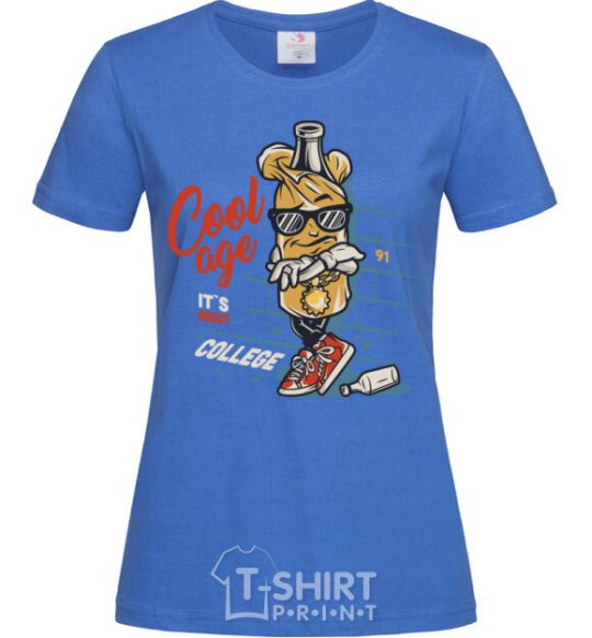 Women's T-shirt Cool age it's about college royal-blue фото