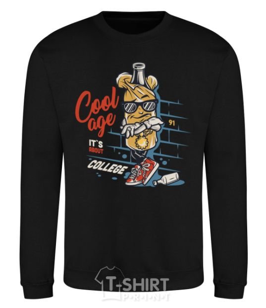 Sweatshirt Cool age it's about college black фото