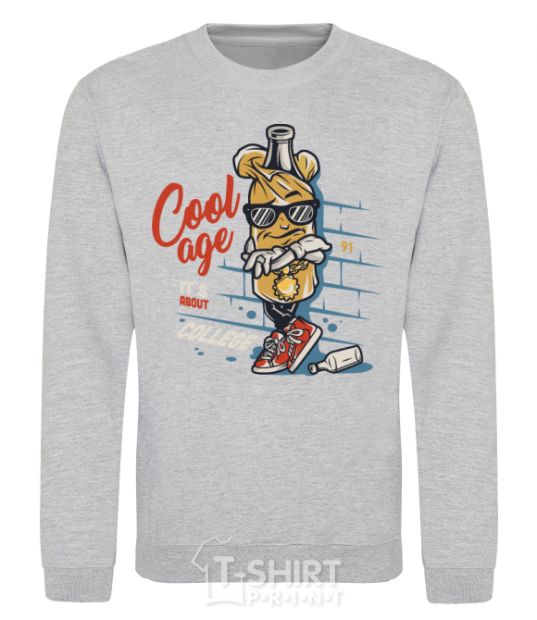 Sweatshirt Cool age it's about college sport-grey фото