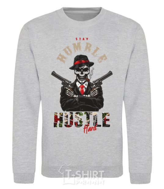 Sweatshirt Stay humble hustle hard sport-grey фото