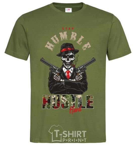 Men's T-Shirt Stay humble hustle hard millennial-khaki фото