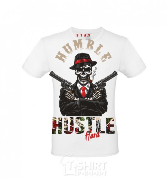 Men's T-Shirt Stay humble hustle hard White фото