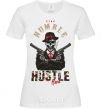 Женская футболка Stay humble hustle hard Белый фото