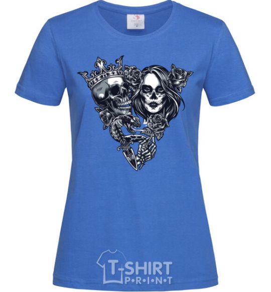 Women's T-shirt Santa Muerte V royal-blue фото