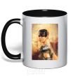 Mug with a colored handle Furiosa mad max black фото