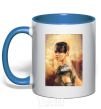 Mug with a colored handle Furiosa mad max royal-blue фото