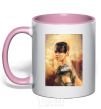 Mug with a colored handle Furiosa mad max light-pink фото