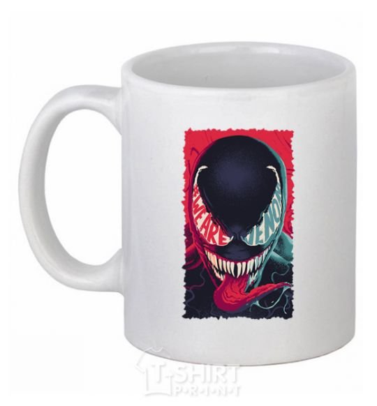 Ceramic mug We are venom White фото