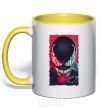 Mug with a colored handle We are venom yellow фото