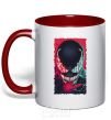 Mug with a colored handle We are venom red фото