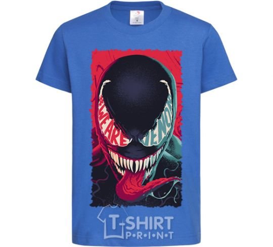 Kids T-shirt We are venom royal-blue фото