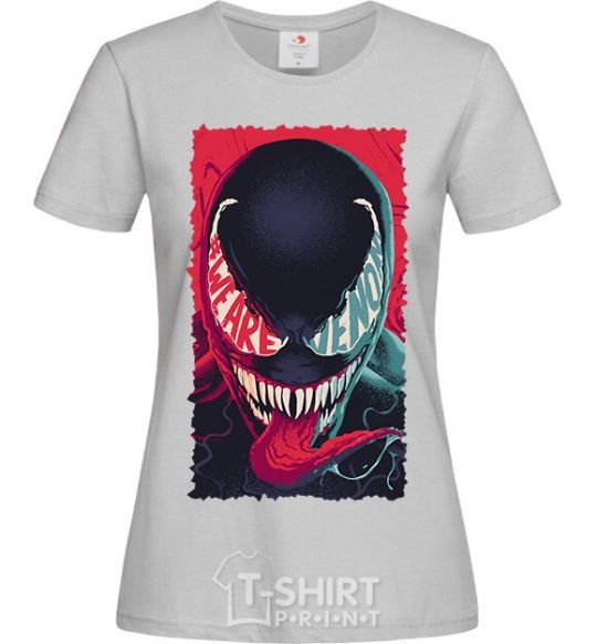 Women's T-shirt We are venom grey фото