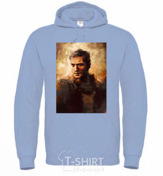 Men`s hoodie Mad Max sky-blue фото