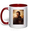 Mug with a colored handle Mad Max red фото