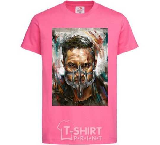 Kids T-shirt Tom Hardy in a mask heliconia фото