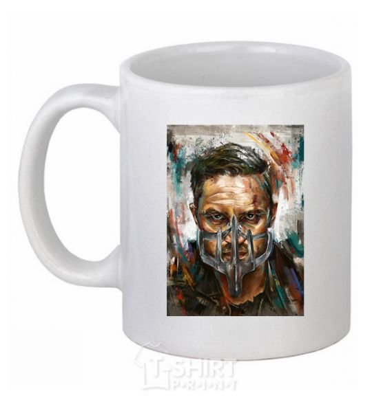 Ceramic mug Tom Hardy in a mask White фото