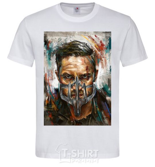 Men's T-Shirt Tom Hardy in a mask White фото