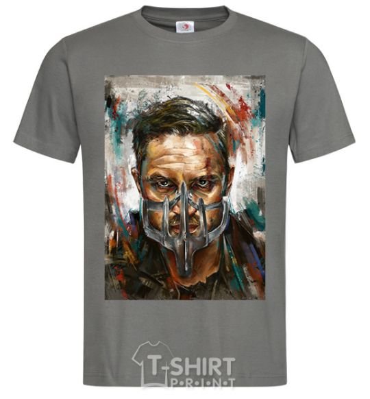 Men's T-Shirt Tom Hardy in a mask dark-grey фото