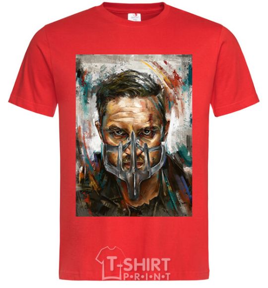 Men's T-Shirt Tom Hardy in a mask red фото