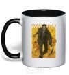 Mug with a colored handle Mad max fury road yellow black фото