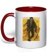 Mug with a colored handle Mad max fury road yellow red фото