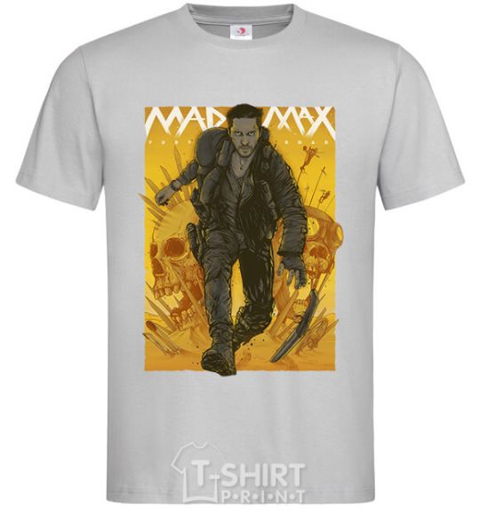Мужская футболка Mad max fury road yellow Серый фото