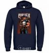 Men`s hoodie The punisher art navy-blue фото