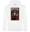 Men`s hoodie The punisher art White фото