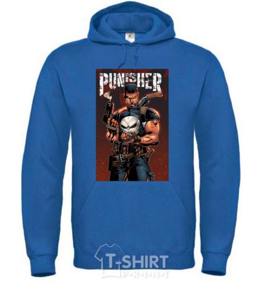 Men`s hoodie The punisher art royal фото